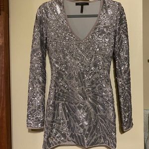 Bcbg maxazria long sleeve sequin dress